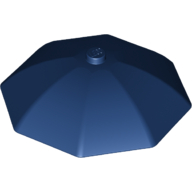 Lego Equipment Umbrella Top with No Bottom Flaps, 6 x 6 with Top Stud / Dark Blue