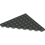 Wedge Plate 8 x 8 Cut Corner / Dark Gray