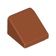 Lego Brick Sloped 30° 1 x 1 x 2/3 (Cheese Slope) / Dark Orange