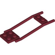 Lego Animal / Creature Accessory, Horse Hitching, 1 x 2 Plate and 2 x 2 Plate [Studded] / Dark Red