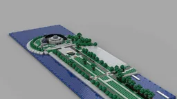 Adler Planetarium at 1/650th Scale