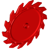 Lego Technic Circular Saw Blade 9 x 9 with Pin Hole / Red