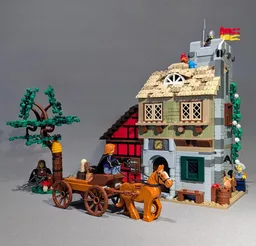 Medieval Carpenter's House with Watchtower and Stables