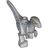 Lego Animal, Dinosaur, Raptor, Child, Sand Blue Stripes print / Light Bluish Gray