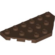 Lego Wedge Plate 3 x 6 Cut Corners / Brown