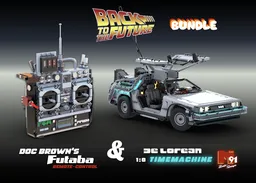 UCS 1:8 DeLorean Time Machine & Doc Brown's Futaba Remote Bundle