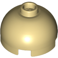 Lego Brick Round 2 x 2 Dome Top, Hollow Stud / Tan