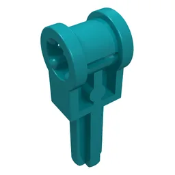 Technic Axle 1.5 with Perpendicular Axle Connector (Technic Pole Reverser Handle) / Dark Turquoise