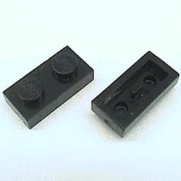 Plate 1 x 2 [Old Style Bottom] / Black