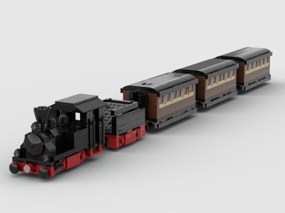 Lego Small Western steam engine with wagons (power function system in wagon works great)