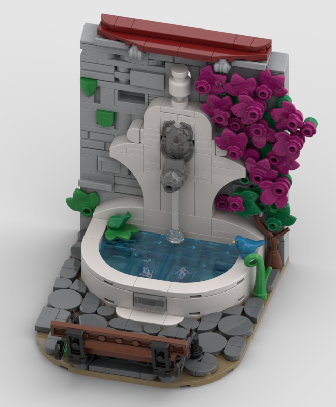 Lego Bougainvillea Fountain