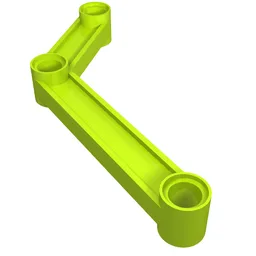 Technic Link 1 x 9 Bent (6 - 4) / Lime