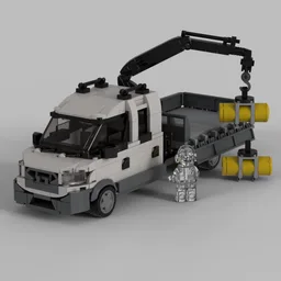 2020 Ford Transit flatbed with crane