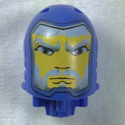 Large Figure Head, Round Top, with King Mathias Print - Gold Line around Face / Royal Blue