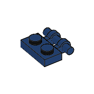 Lego Plate Special 1 x 2 Side Handle [Free Ends] / Dark Blue