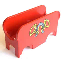 Duplo Car Body Wagon with Horseshoe and Rope Print / Red