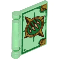 Book Cover with Spears Print / Trans-Green