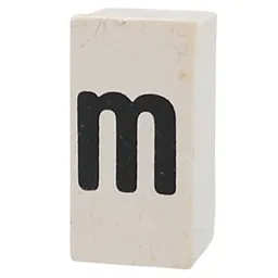 Tile Special 1 x 2 x 5/6 with Stud Hole in End with 'm' Print