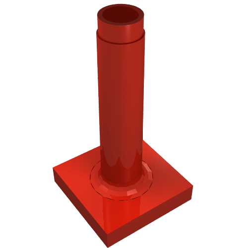 Lego Duplo Sign Post Tall / Red