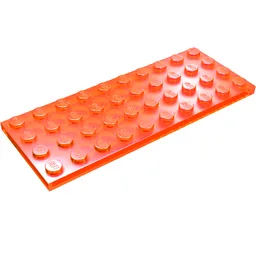 Plate 4 x 10 / Trans-Neon Orange