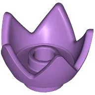 Crown / Flower / Egg Shell Half / Medium Lavender
