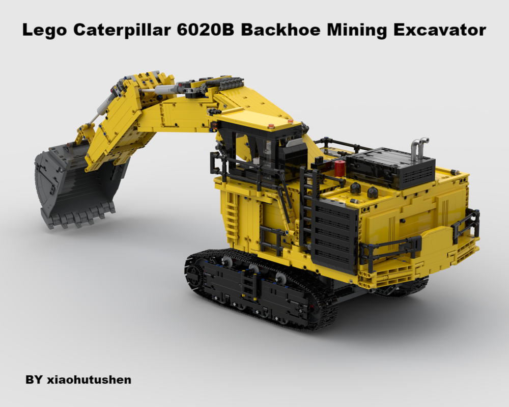Lego Caterpillar 6020b backhoe mining excavator
