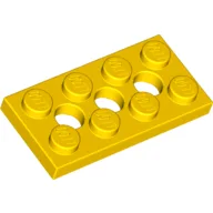 Technic Plate 2 x 4 [3 Holes] / Yellow