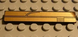 Tile 1 x 6 with Gold Panel Pattern (Sticker) - Set 8007