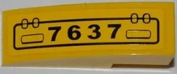 Slope, Curved 3 x 1 with Hatch and '7637' Pattern Model Left Side (Sticker) - Set 7637