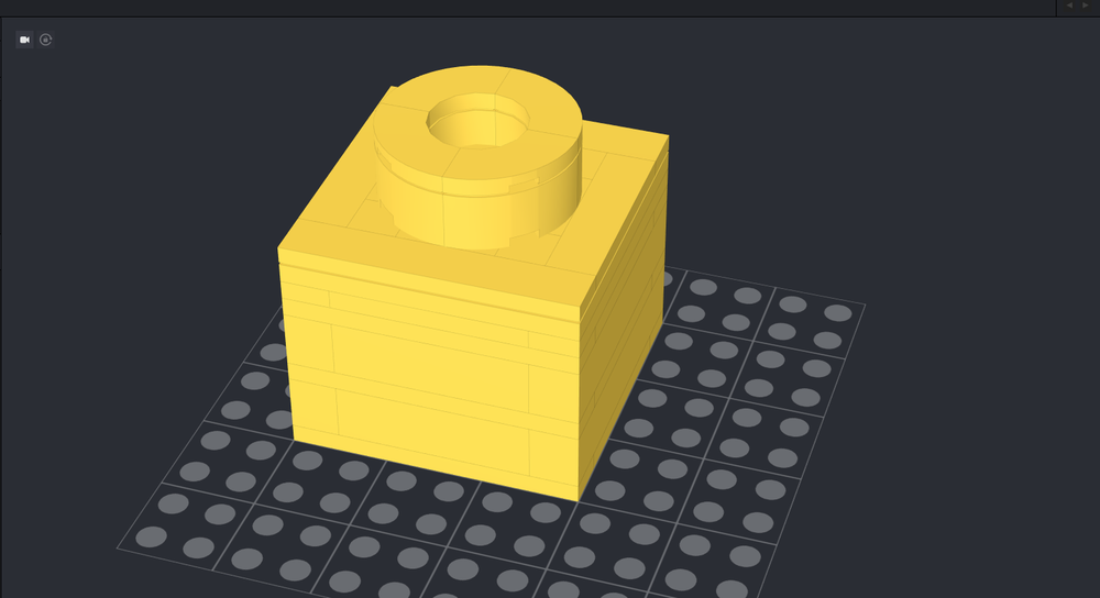 Lego Up-scaled 1x1x2/3 brick (x6 size)