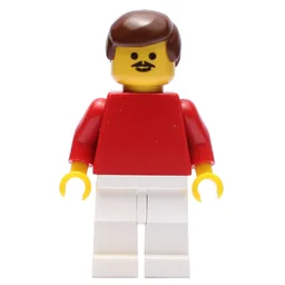 Soccer Player Red Plain Torso, White Legs 6