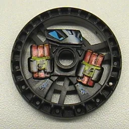 Technic Disc 5 x 5 Notched, Dynamite Print / Black