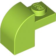 Lego Brick Curved 1 x 2 x 1 1/3 with Curved Top / Lime