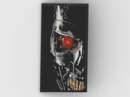 Terminator Point Painting with Round Tiles with Frame