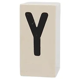Tile Special 1 x 2 x 5/6 with Stud Hole in End with 'Y' Print