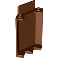 Panel 3 x 3 x 6 Corner Wall without Bottom Indentations / Reddish Brown