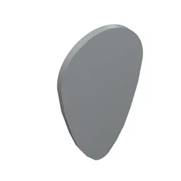 Shield Ovoid [Plain] / Light Bluish Gray