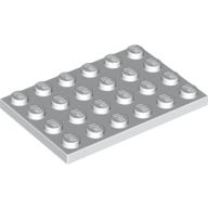 Lego Plate 4 x 6 / White