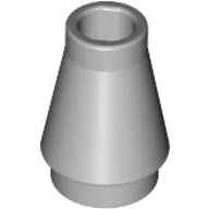 Cone 1 x 1 [No Top Groove] / Light Bluish Gray
