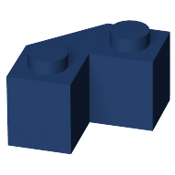 Lego Brick Wedged 2 x 2 Facet / Dark Blue