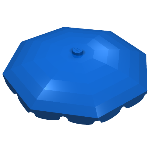 Lego Belville, Equipment, Umbrella Top with Rounded Bottom Flaps / Blue