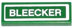 Tile 1 x 3 with 'BLEECKER' Pattern (Sticker) - Set 79118