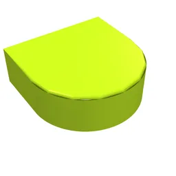Tile Round 1 x 1 Half Circle / Lime