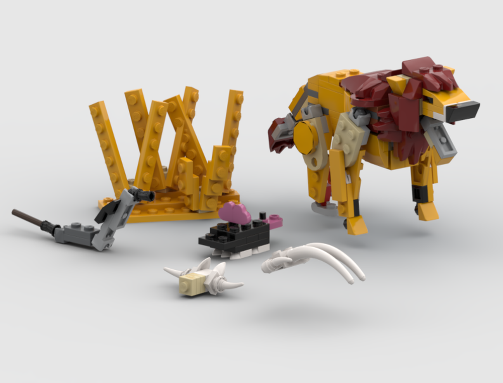 Lego Savannah lion and friends 31112