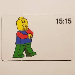 Activity Card, Time-Teaching 24-Hour Clock 15:15 / [No Color/Any Color]