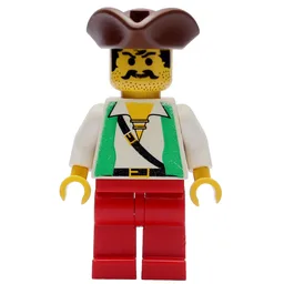Pirate - Green Vest, Red Legs, Brown Tricorne
