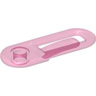 Lego Clikits Paper Clip / Hair Clip, 1 Hole / Trans-Dark Pink