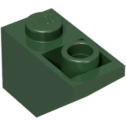 Brick Sloped Inverted 45° 2 x 1 / Dark Green