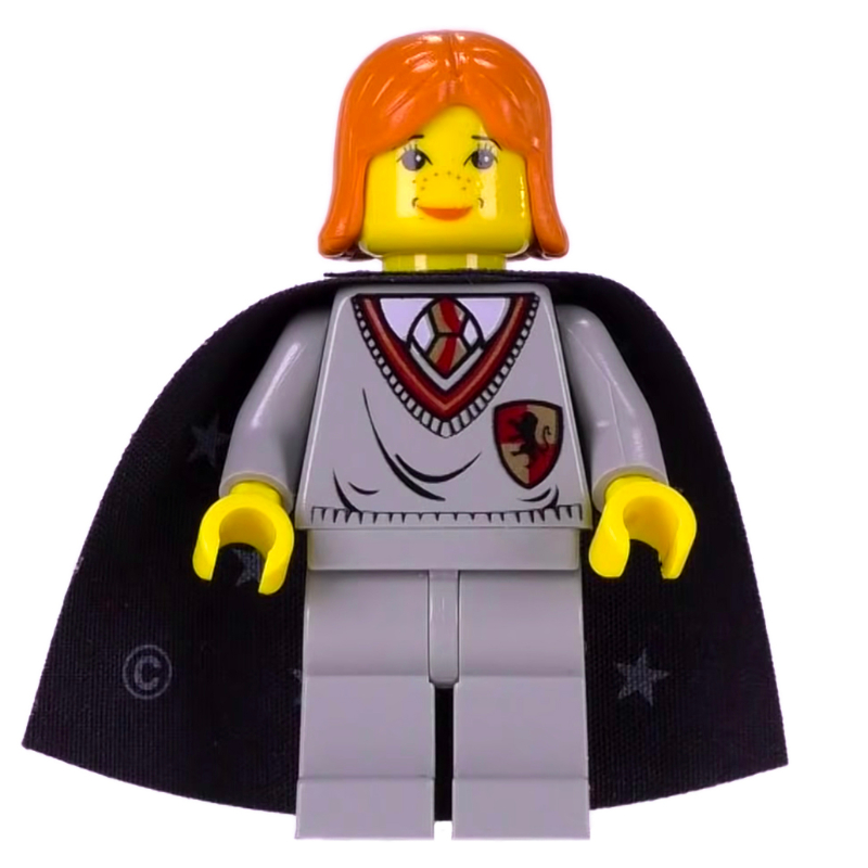 Lego Ginny Weasley, Yellow Skin, Gryffindor Sweater with Crest, Cape with Stars