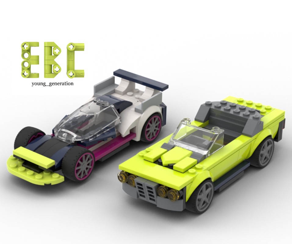 Lego Phatom Racer chases BMW E30 Cabriolet